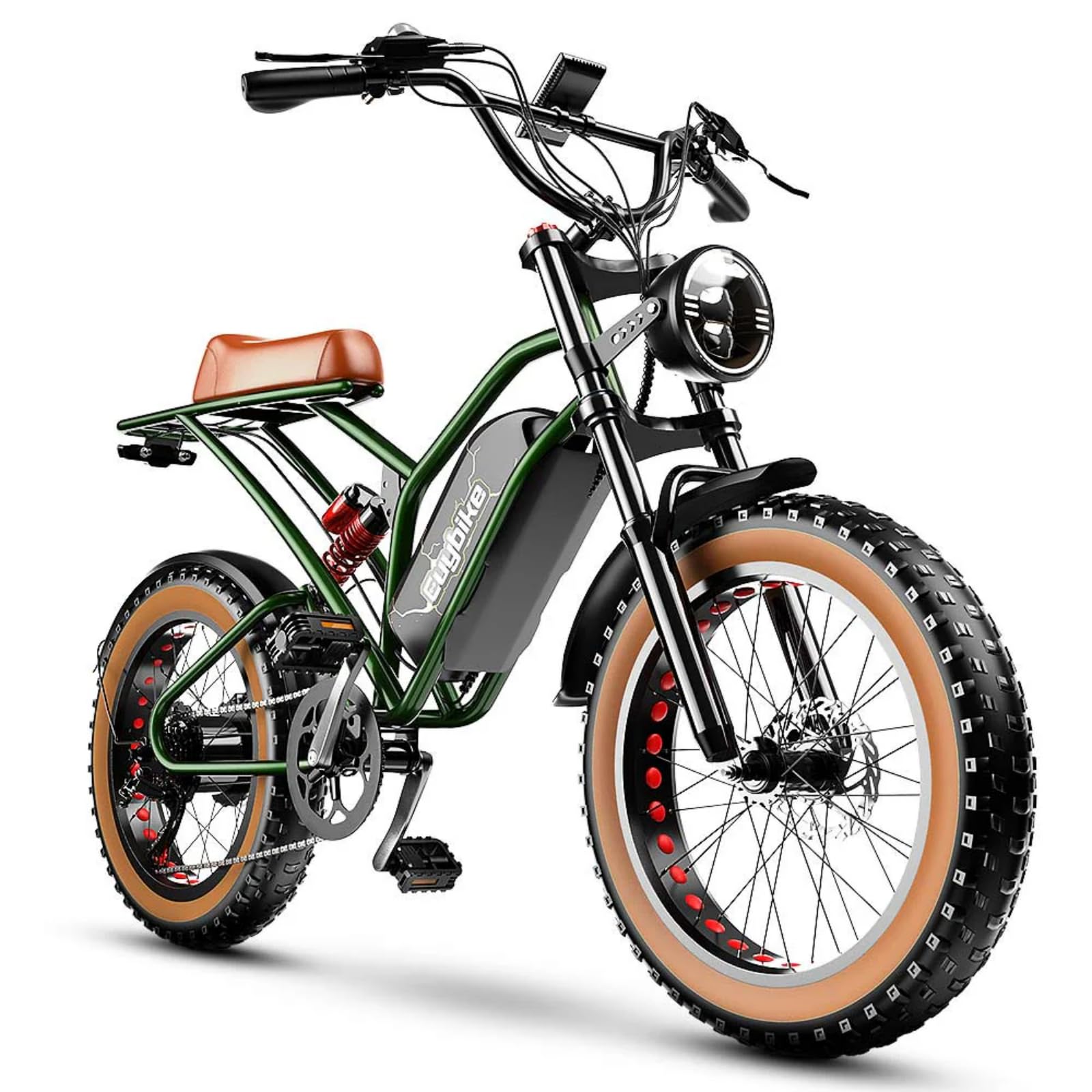 2000W Peak Motor Electric Bike,48V 25Ah Removable Battery,70+ Miles Long Range Moped-Style Electric Bike For Adults, 30Mph, 20"x4.0"Fat Tires Ebike, All-Terrain, Ideal for Commuting, Off-Road E-Bike