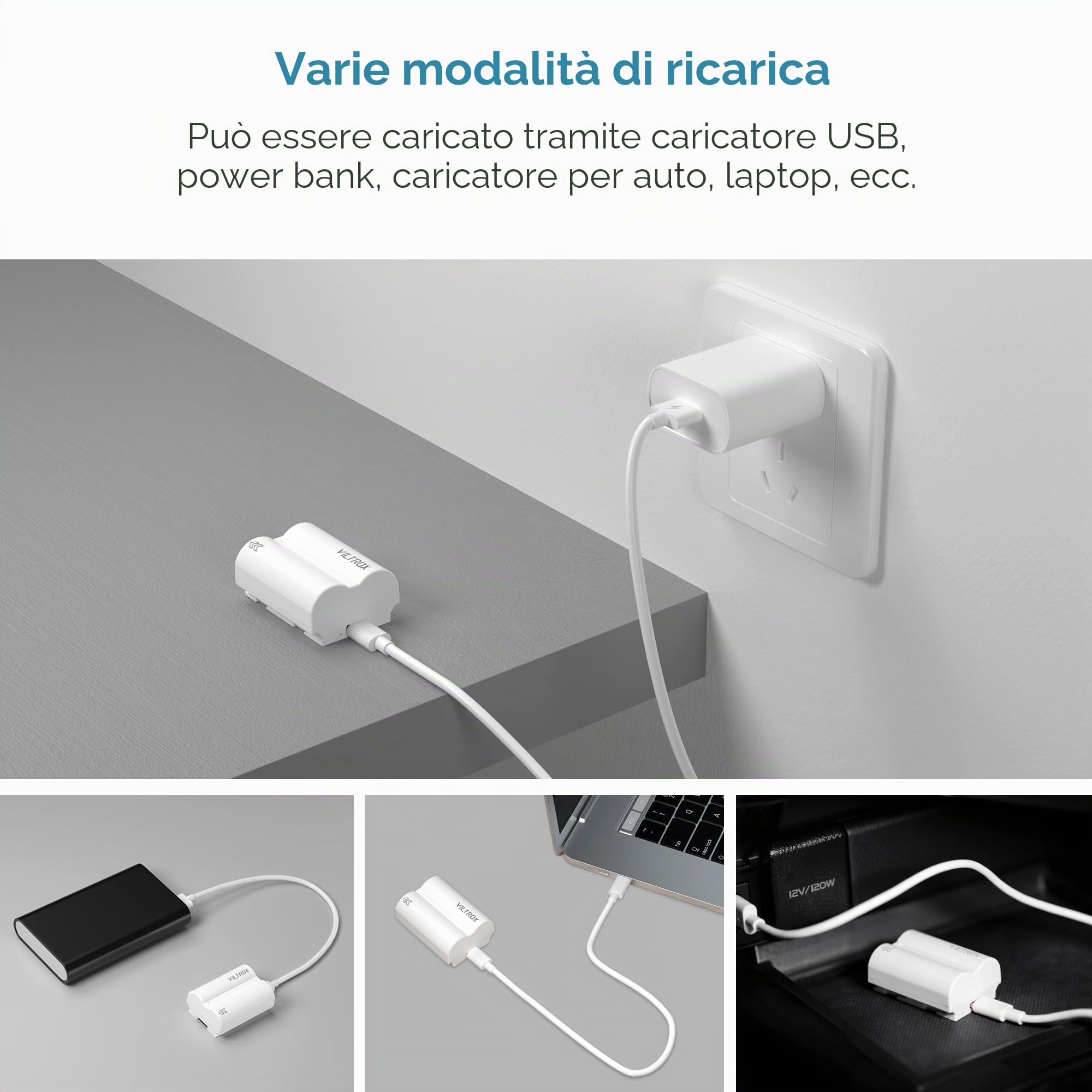 VILTROX 2 Pack NP-W235 2400mAh Batteria di ricambio per fotocamera USB-C con ricarica rapida Type-C da 2,5 ore, ricaricabile, compatibile con Fujifilm X-T5, X-T4, VG-XT4, X-S20, X-H2S, X-H2, GFX50S II