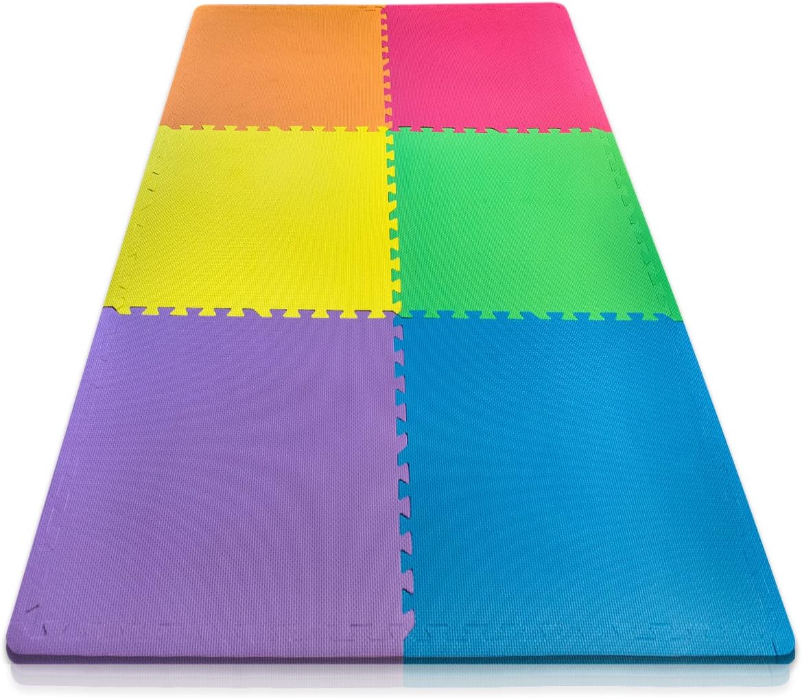 Sivan Health and Fitness Puzzle Exercise Mat Colorful EVA Foam
