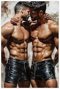 Amazon.com: Nude Gay Couple Art Poster Gift Decoration Gift for Him1