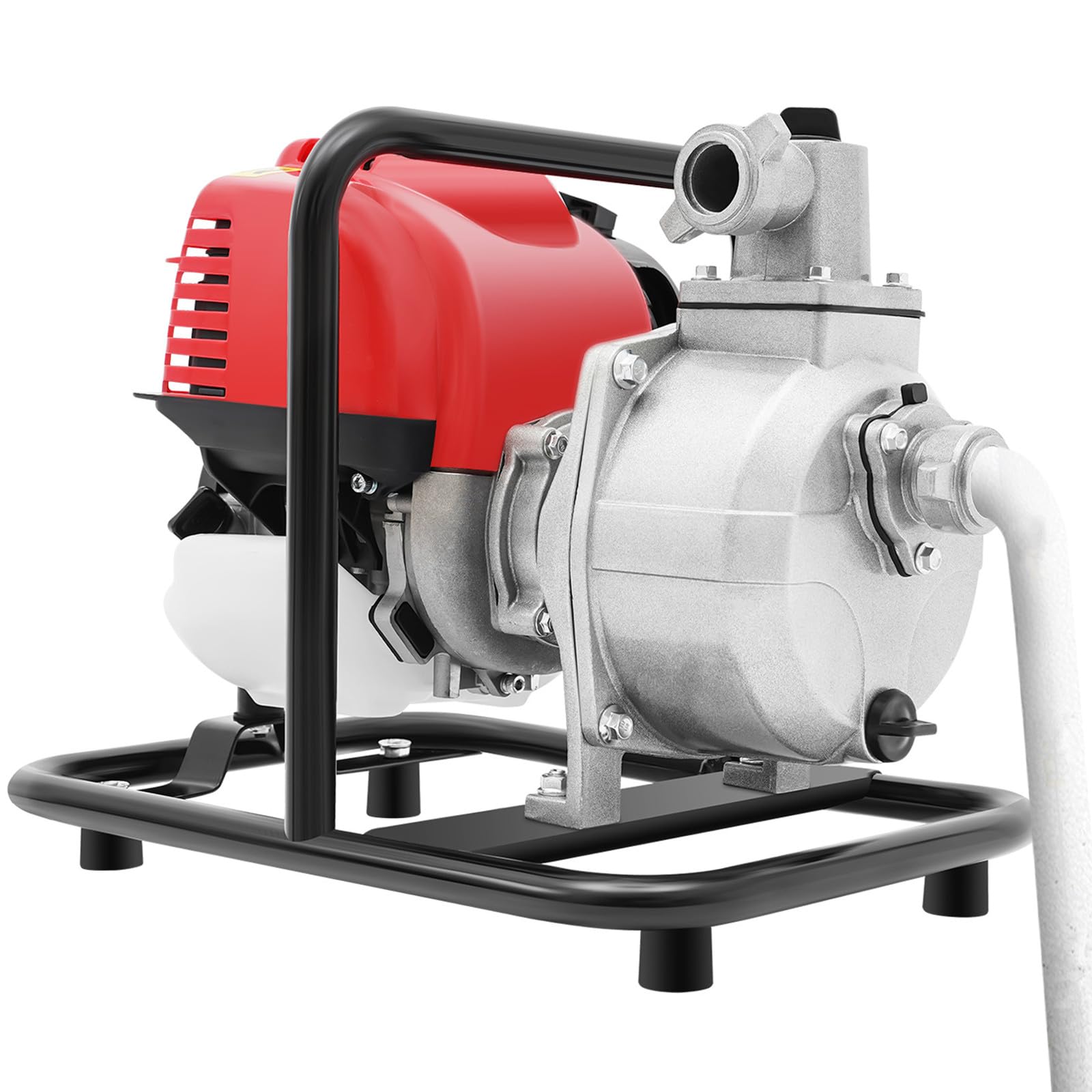 Pompa ad acqua a benzina con motore a 4 tempi da 38CC 1,6 CV autoaspirazione portatile Pompa da giardino 30m di altezza di sollevamento 8m di altezza di aspirazione 8100 L/h di portata Pompa per acque