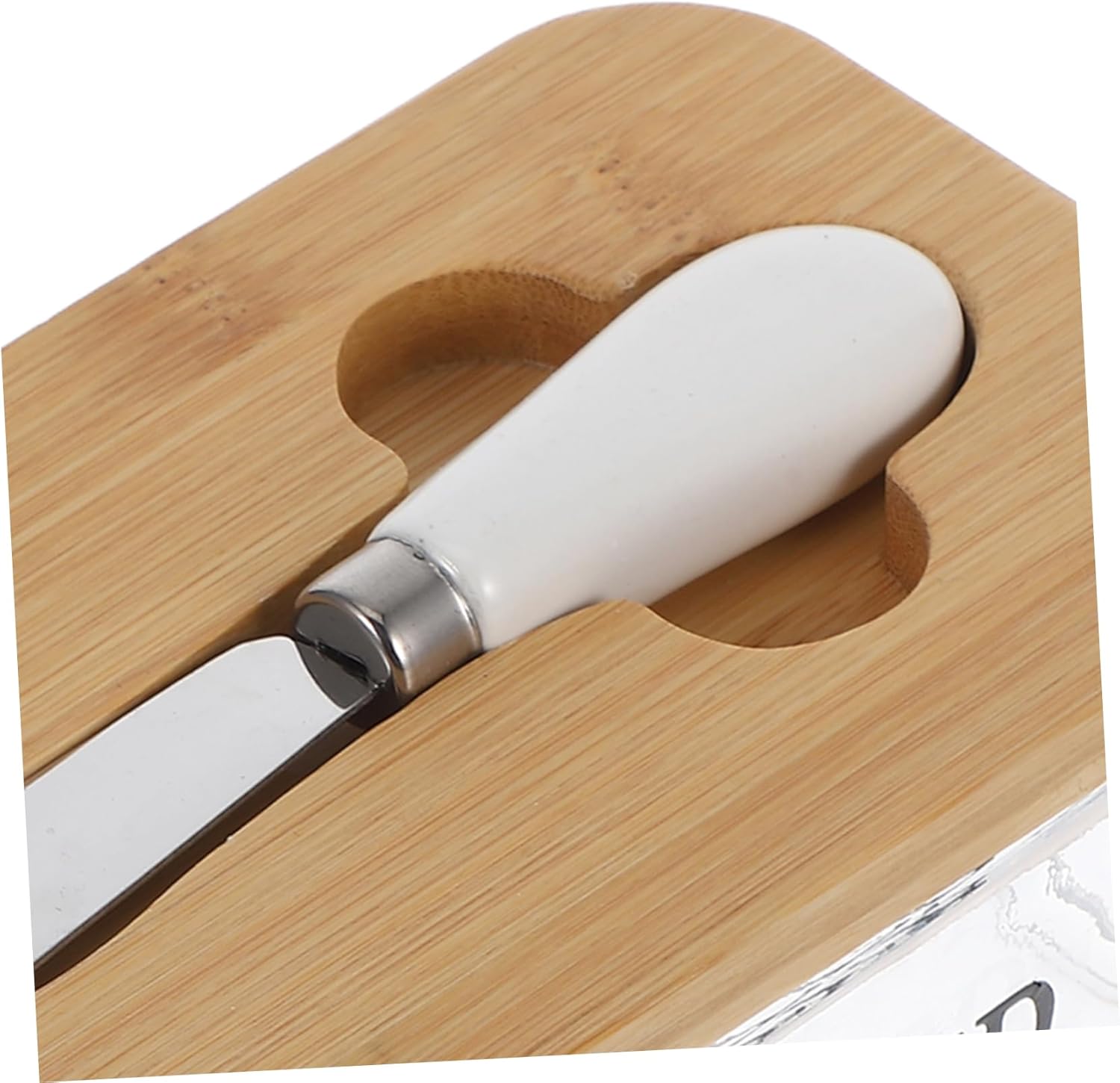 Cute Standing Butter Knife Holder Airtight Glass Butter Dish Box for Kitchen Keeper