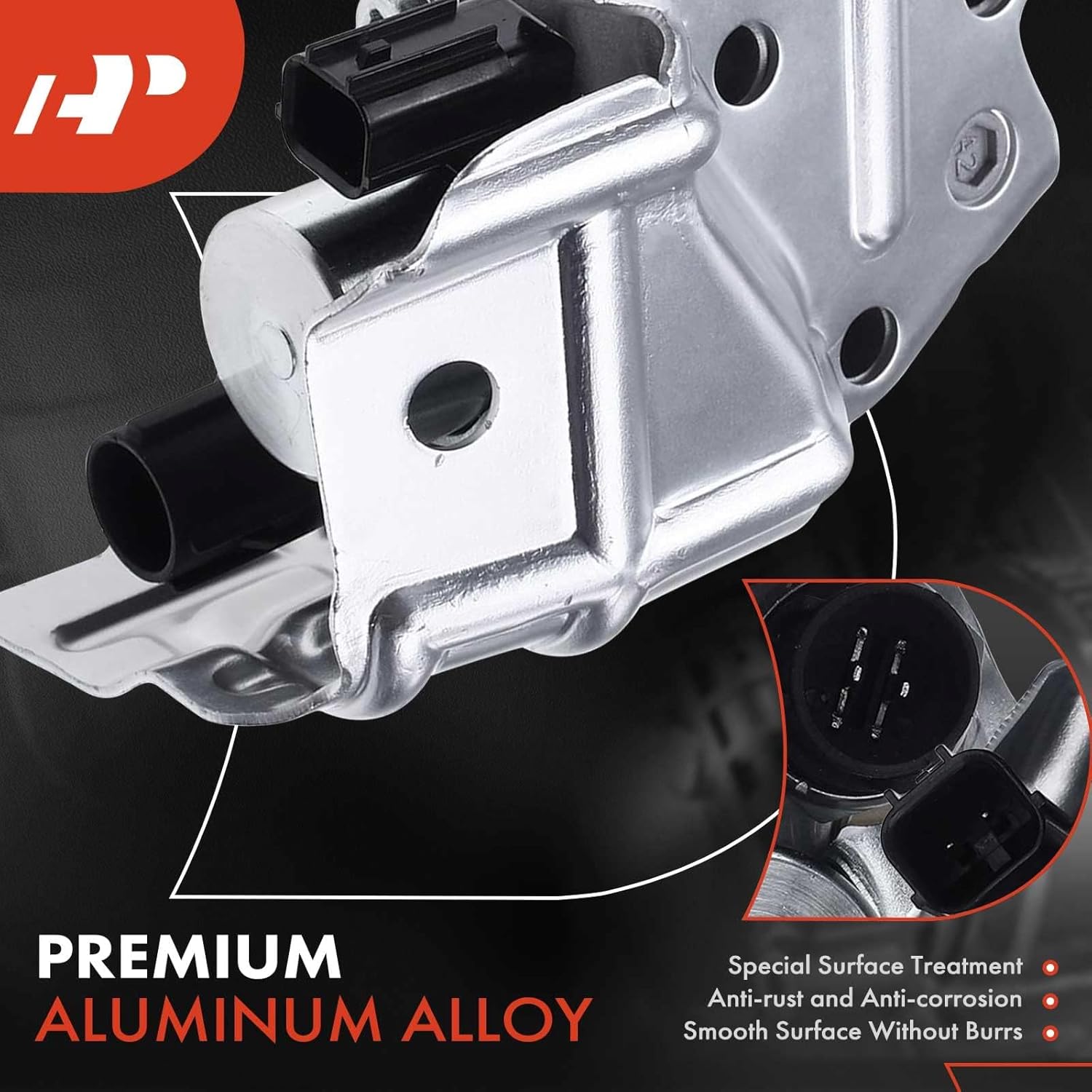 A-Premium Engine Variable Valve Timing (VVT) Solenoid Compatible with Acura TSX Base 2004 2005 2006 2007 2008 L4 2.4L Sedan, Replace# 15810-PRB-A03