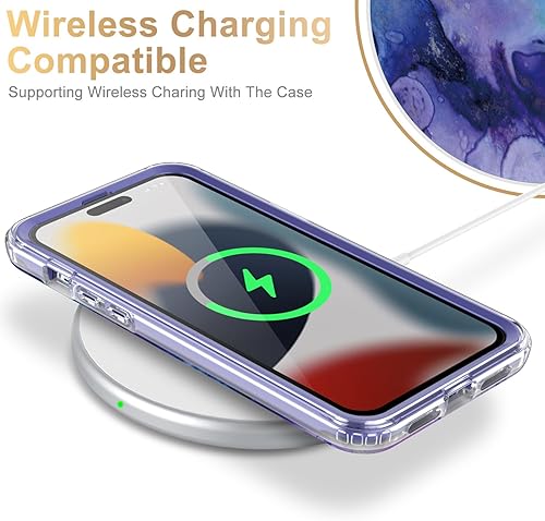 Miniatura 5 de Esdot Funda para iPhone 15 con protector de pantalla integrado, funda duradera con diseños de moda para mujeres y niñas, elegante funda protectora