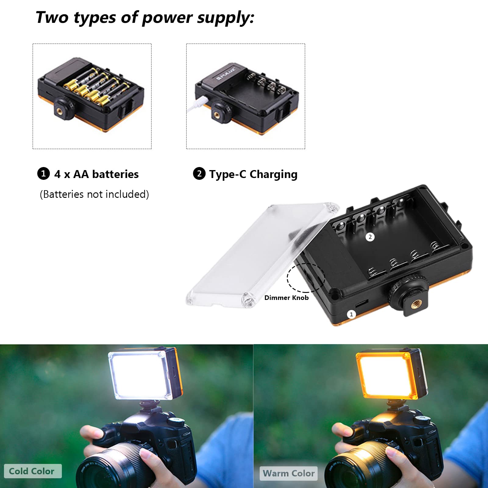 Kamera LED-Licht, On-Kamera Video füllen Licht Lampe 5500K 96 Pcs LED für Hochzeit, außerhalb des Schießens, Nachrichten-Interview