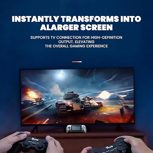 Miniatura 8 de Consola de juegos de mano retro, reproductor de juegos portátil HD de 5.5 pulgadas con salida de TV, juegos clásicos integrados, soporte de