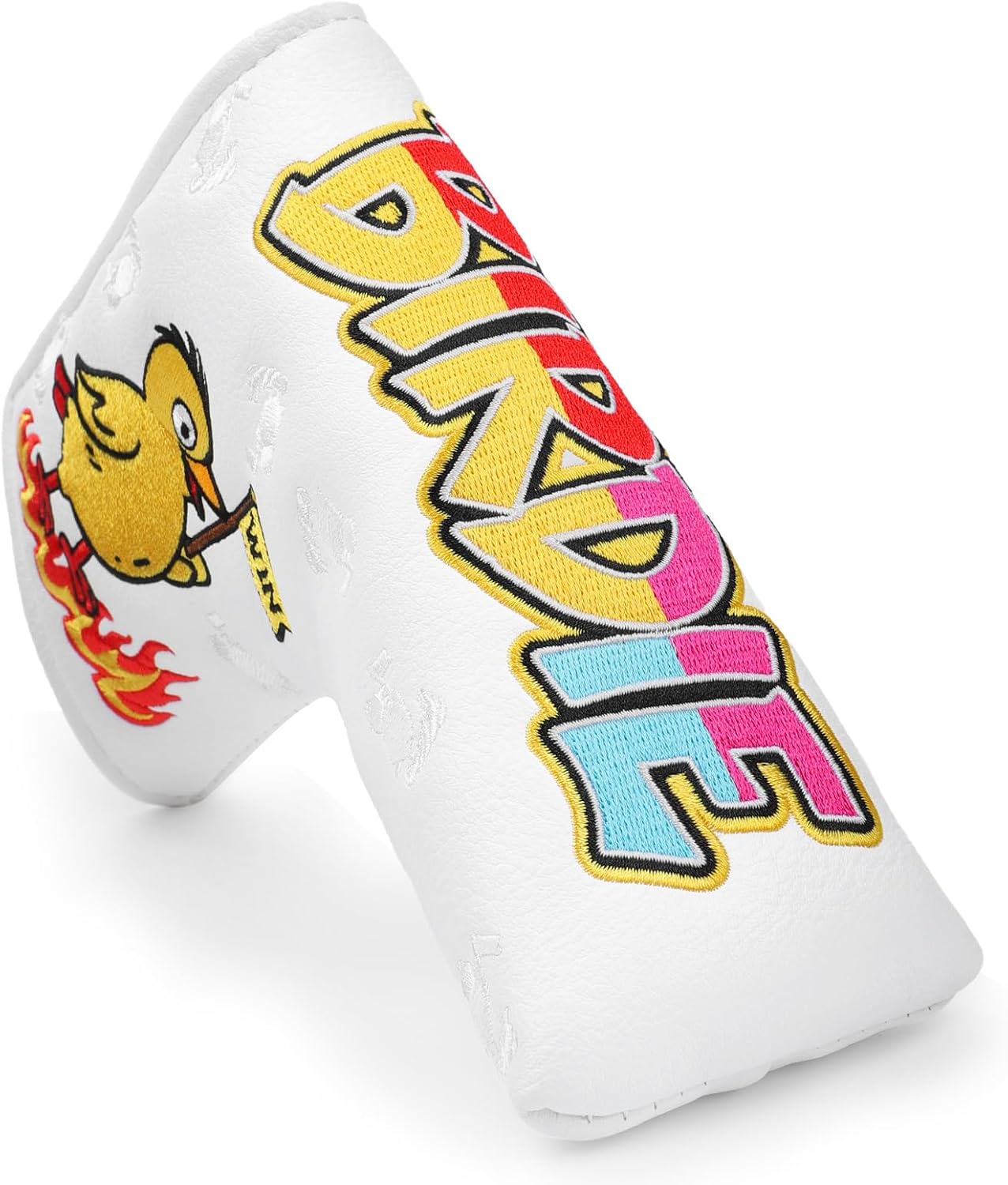 Funny Golf Blade Putter Headcover, Premium Leather Golf Club Protector - Birdie Blade Putter Cover with Magnetic Closure for Most Brand Essential Golf Accessories for Men Women