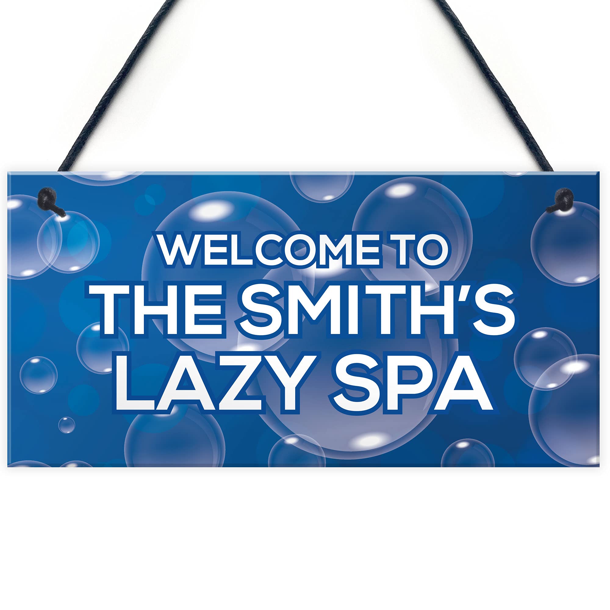 Red Ocean Lazy Spa Personalised Decor Sign For Garden Novelty Hot Tub Hanging Shed Signs