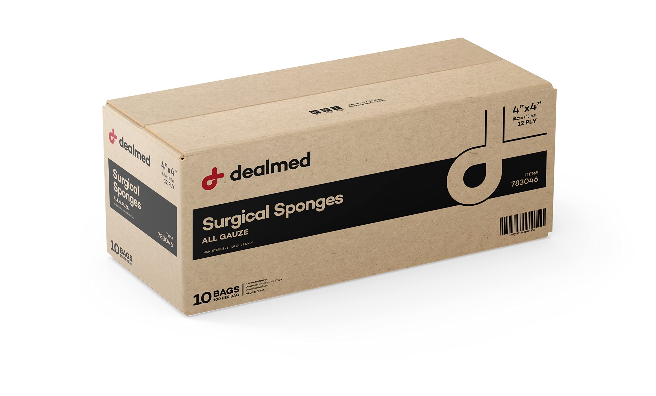 Dealmed 4 x 4 Surgical Gauze Sponges - 12 Ply, Absorbent - 200 Count — Amazon image 10