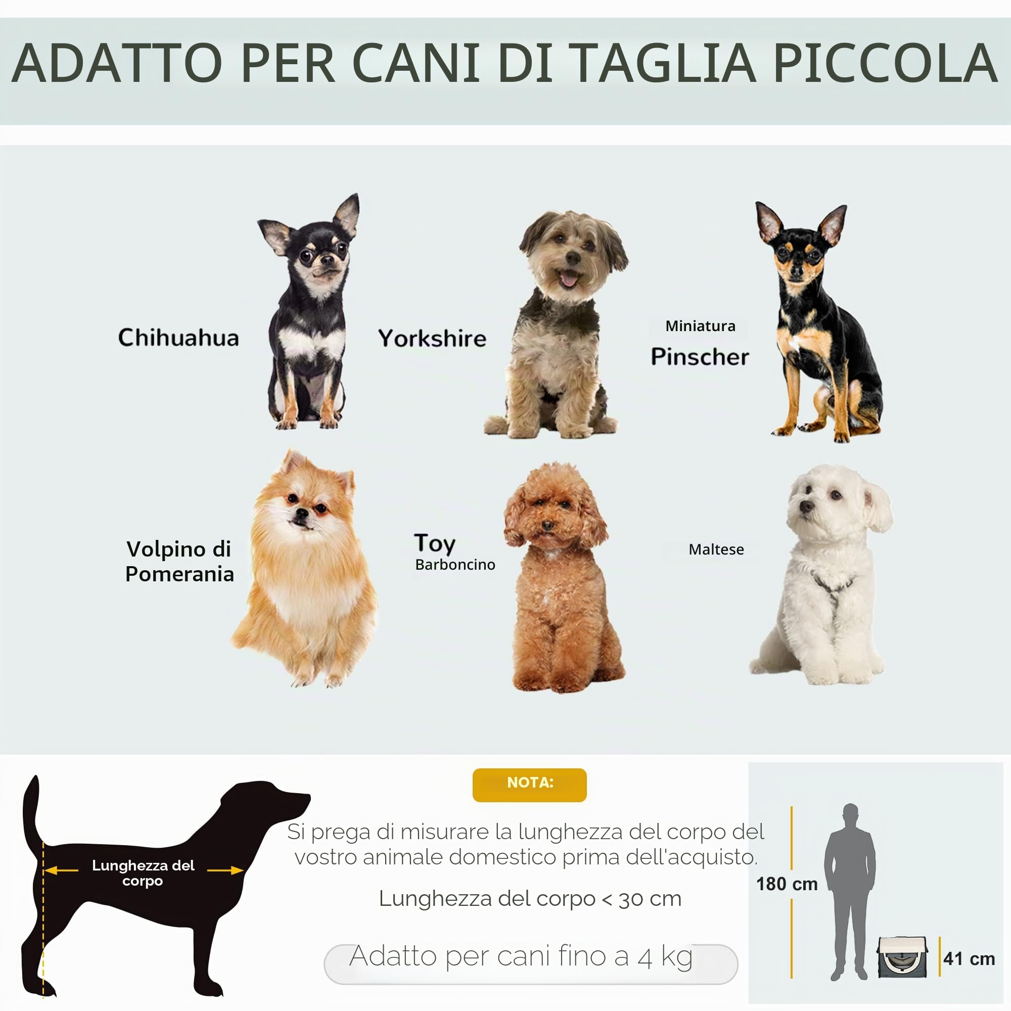 PawHut Trasportino per Animali Domestici Pieghevole in Oxford con Cuscino Rimovibile Lavabile e Borsa per Trasporto, Grigio Scuro