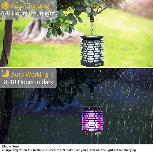 Miniatura 4 de EOYIZW - Farol solar para colgar en exteriores, 99 ledes de baile parpadeantes para exteriores, resistente al agua, decoración de paisajes,
