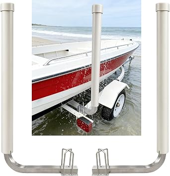40 316L Stainless Steel Trailer Post Guide on Anti seawater Corrosion Boat Trailer Guide-ons-40 2*UPVC Tube Trailer Guide Bars with Cushioned Rubber pad