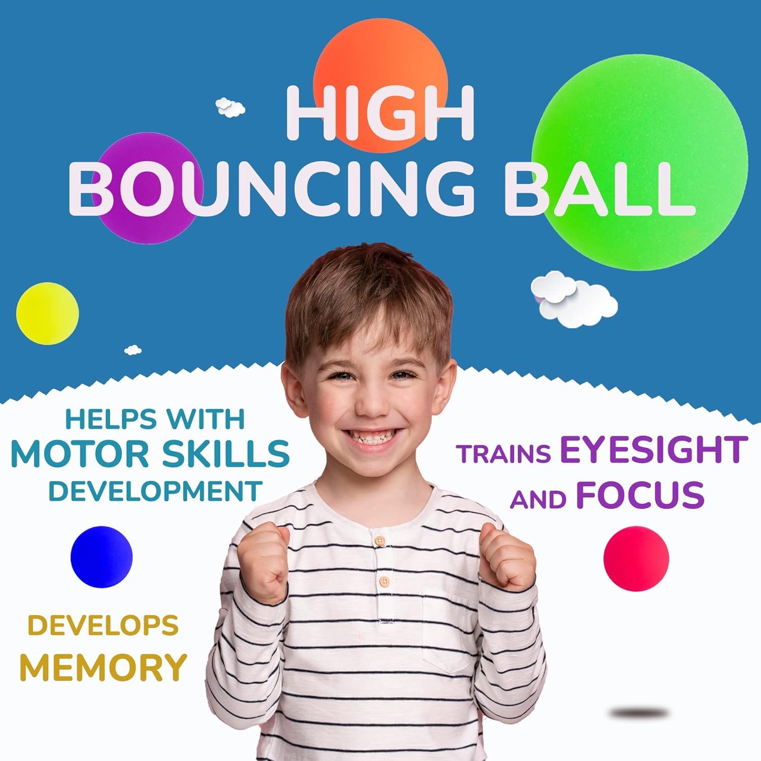 D Moto World 2 Pieces Big in Size Bouncy Balls Diameter Bouncy Ball Party Bags Fillers for Kids Large Assorted School Prize Festival Gifts 1