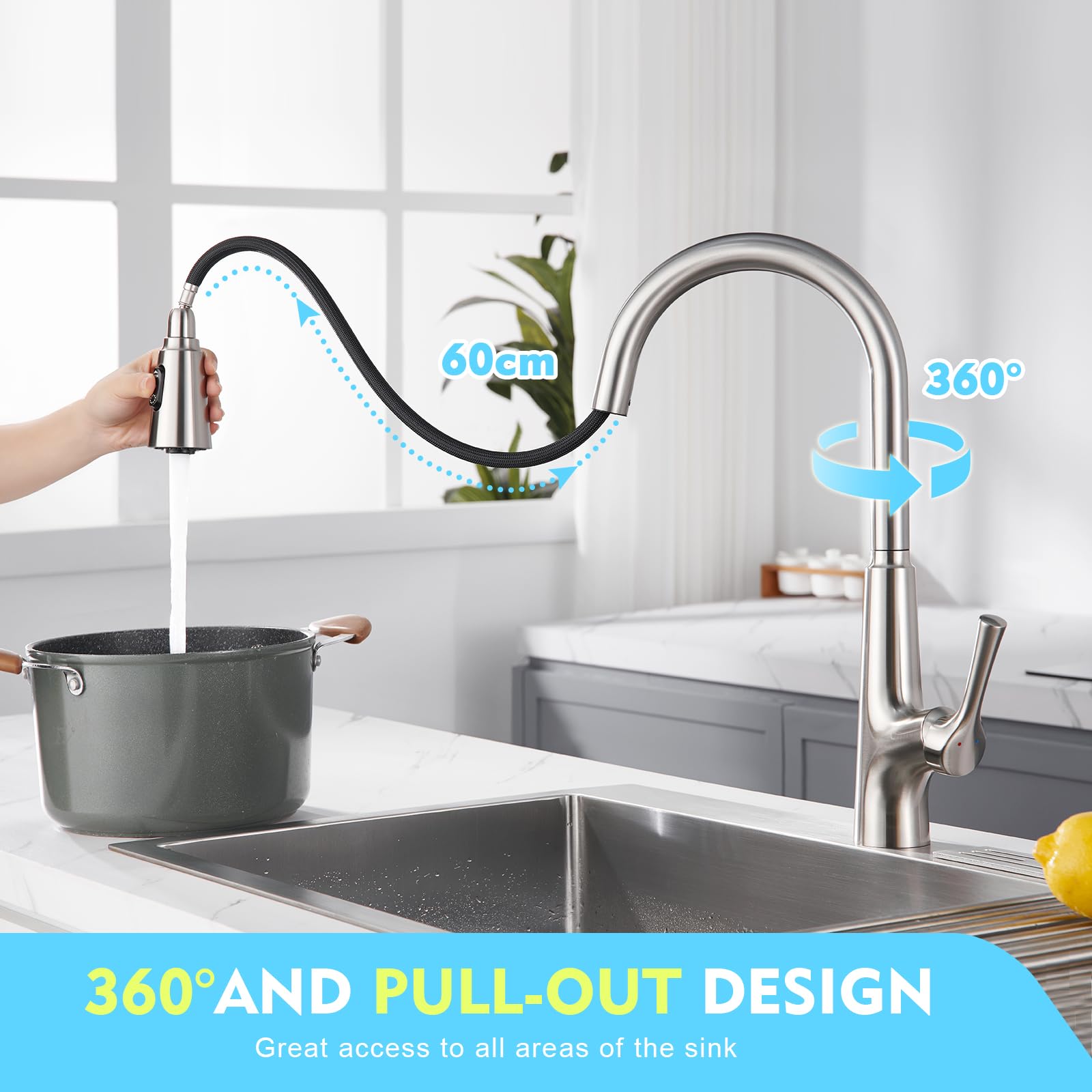 Grifo De Osmosis Grifo Negro Mate Para ósmosis Inversa Acero