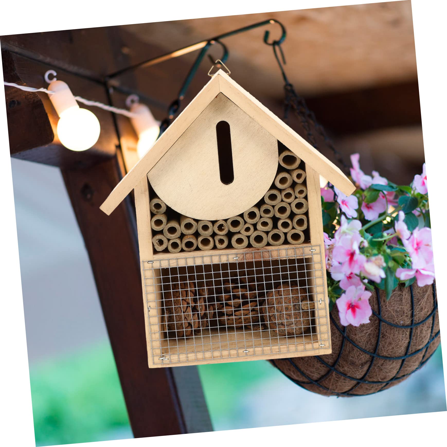 Happyyami Casa Per Legno Appendibile Rifugio Per Insetti Da Giardino Nido Per e Decorazione Naturale Per e Balconi