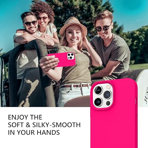 Miniatura 7 de GUAGUA Funda compatible con iPhone 13 Pro Max de 6.7 pulgadas, silicona líquida de gel suave, forro de microfibra delgada, textura de cojín, funda