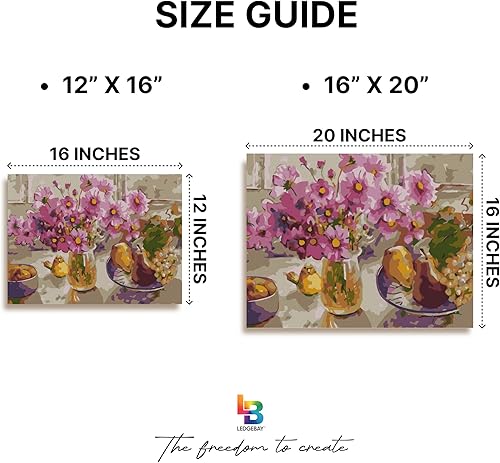 Miniatura 137 de Ledgebay - Pintura por número para adultos – Kits de pintura por números, pintura sin arrugas por números para adultos principiantes, 12 x 16