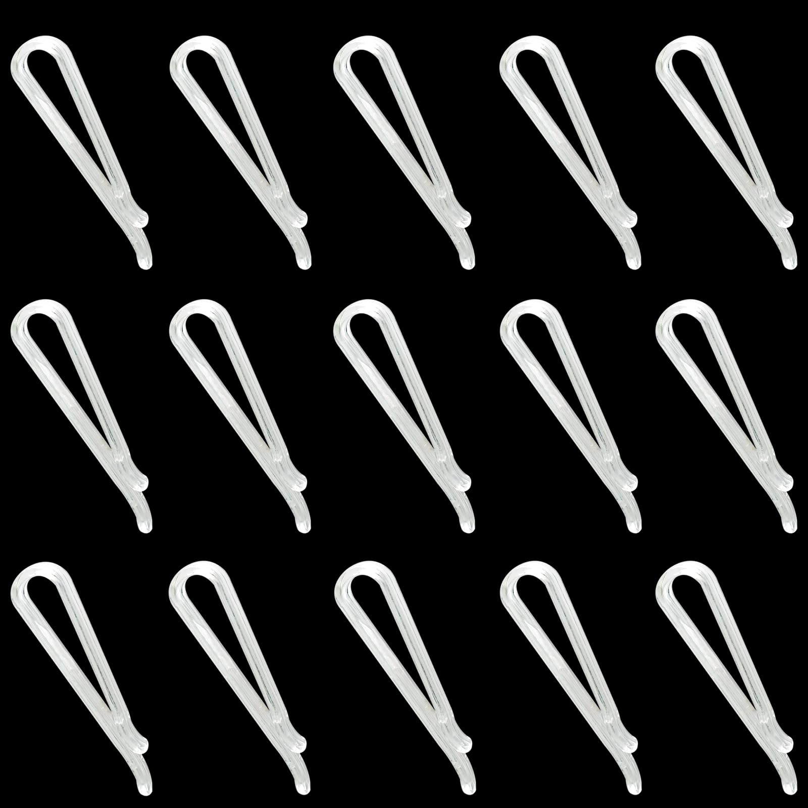 U-förmige Krokodilklemmen aus Kunststoff, transparent, Stoffklammern mit Zähnen, Kleiderklammern, Klammern, Hemden, Faltklammern für Socken, Kleider, Krawatten, 100 Stück