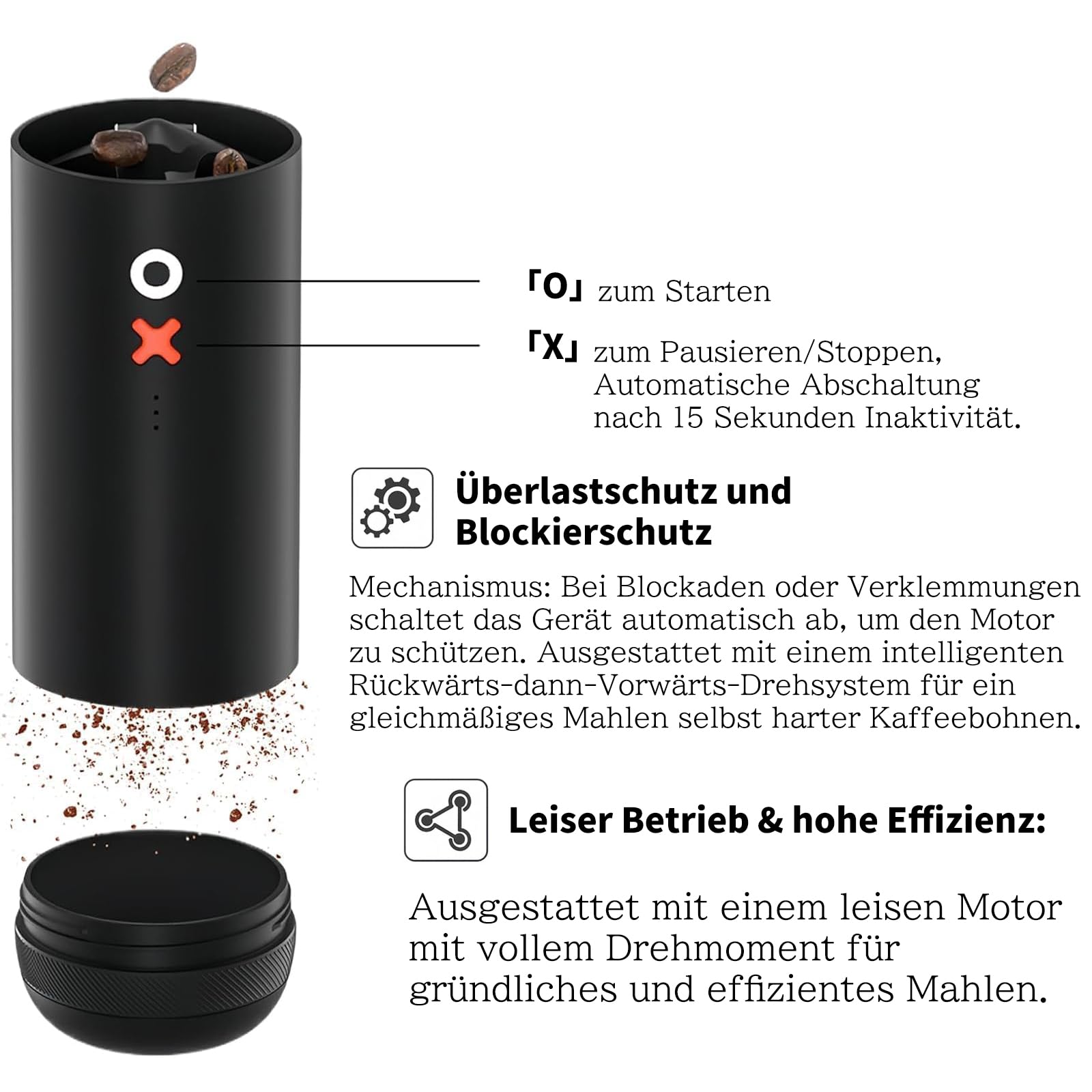 Timemore & Nuttii Burr Tragbare Kaffeemühle, Elektrisch