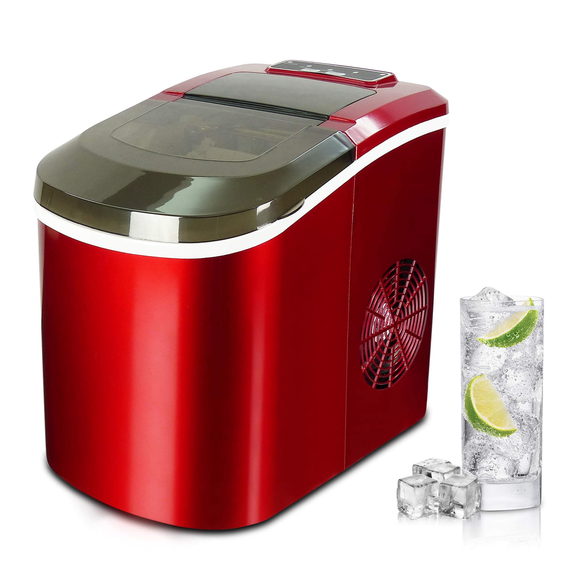 Portable Ice Maker, 12V 24V, for Off-Grid System, Charge by Battery, 15KG/24H, Solar Charge DC ice M...