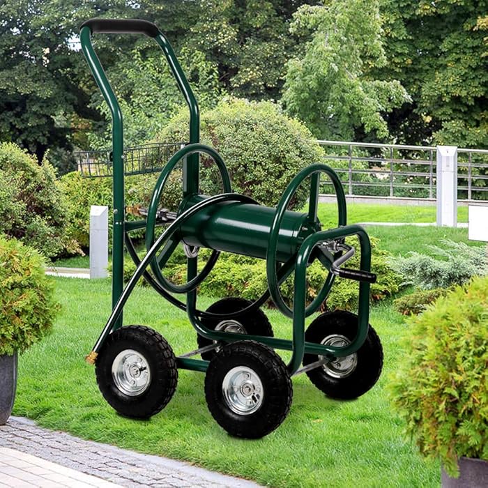 Buy Garden Hose Reel Cart with Wheels Heavy Duty Hose Reel Cart Water