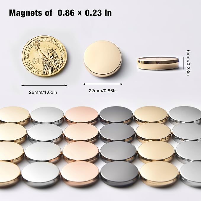 12 Imánes redondos decorativos para nevera, 12 piezas miniatura 3