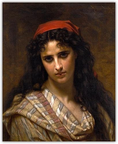 Imágenes de Hugues Merle "Una belleza rara" impresas en lienzo,Cuadrode arte de pared para la decoración del hogar de la sala de estar 50x60cm sin