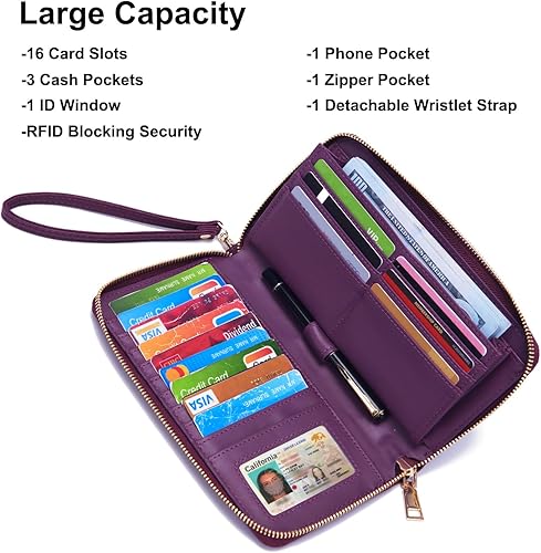 Miniatura 2 de Soperwillton Bolsos de mano para mujer, bolsas de hombro, cartera, bolsa de mano, juego de 3 piezas