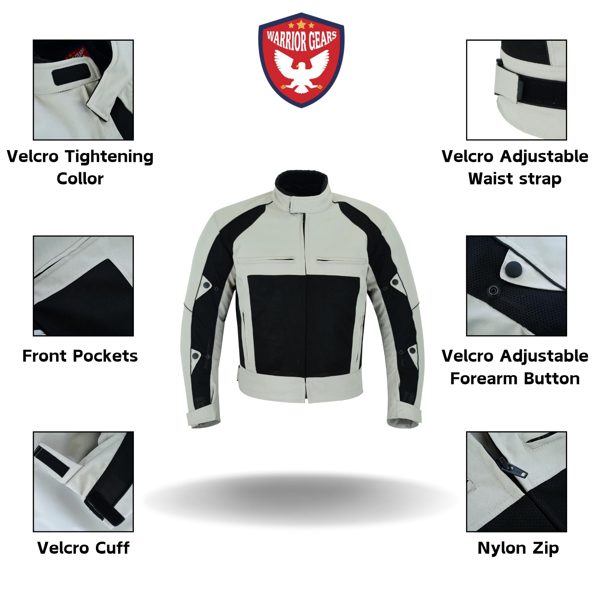 Męska kurtka motocyklowa z tkaniny Air Mesh i Cordura 600D CE, ochronna kurtka motocyklowa z siateczką i wodoodporną podszewką, oddychająca odzież tekstylna dla motocyklistów