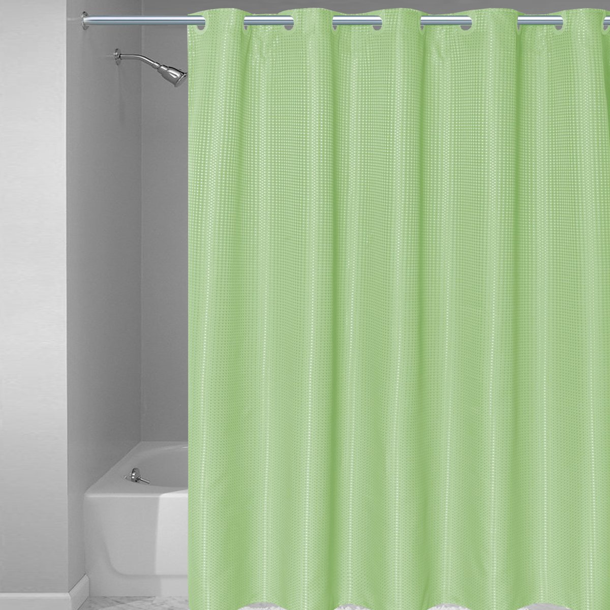 Doublure en vinyle durable sauge pour une salle de bain zen