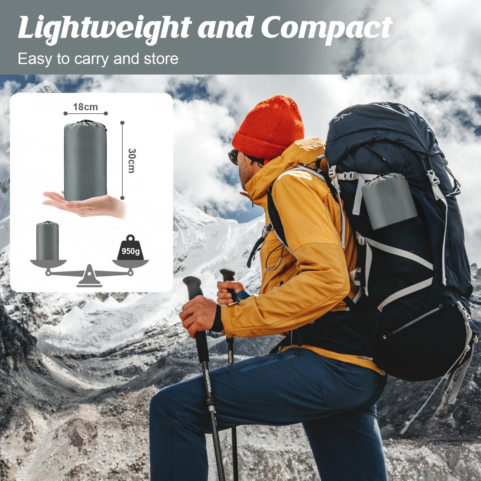 Materassino Campeggio Autogonfiabile, Materassino da Campeggio Spesso 12 cm con Pompa a Pedale e Cuscino Materassino Trekking Ultraleggero Impermeabile per Escursionismo, Viaggio, Zaino in Spalla