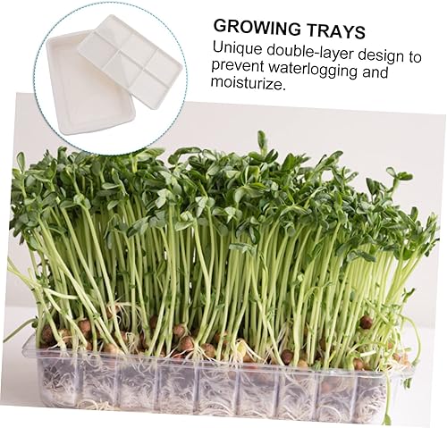 Miniatura 4 de Happyyami Bandeja hidropónica de brotes de semillas, cultivador de hierba de trigo, brote de microgreens para el hogar, sin suelo, kit de brotes de