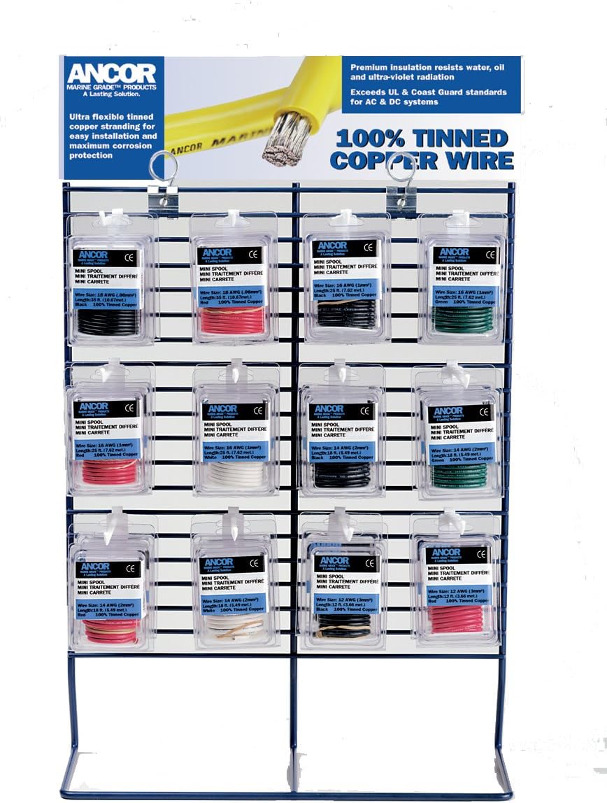 Ancor Marine Grade Electrical DR1218 Tinned Copper Mini Spool Display Boating