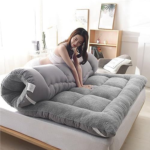 Colchón plegable japonés, colchón plegable enrollable grueso Shiki futón, almohadillas de dormir coreanas, acolchado plegable portátil para cama de