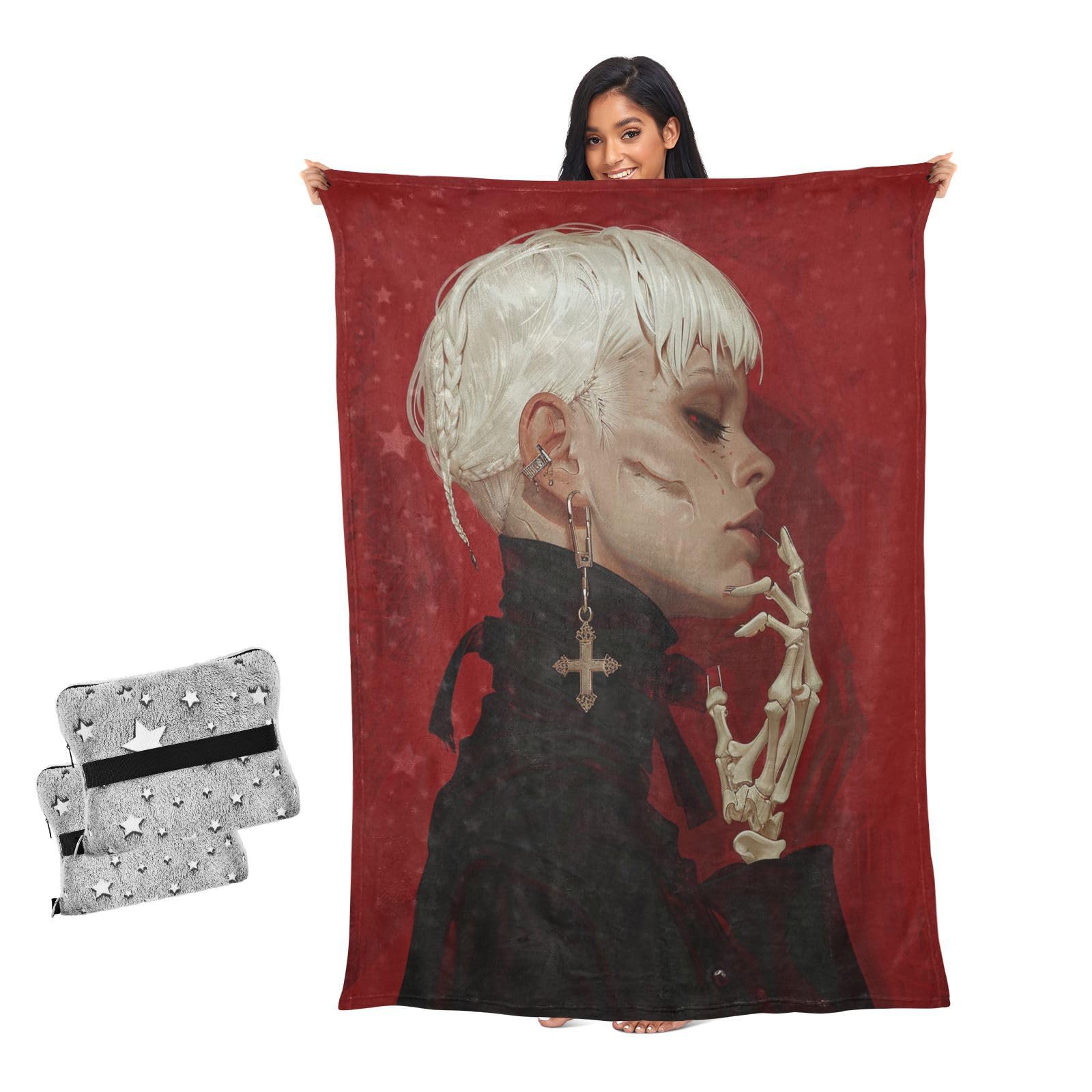 Manta roja de pelo corto suave para sofá y decoración de sala de estar