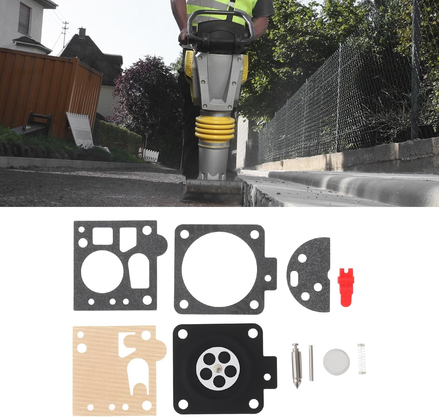 eMagTech 2 Sets Carburetor Diaphragm Kit 65-940-203 Compatible with Bomag BT55 BT58 BT620 Rammers