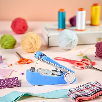 1Pc Handheld Sewing Machine, Portable Mini Manual Sewing Machine Handy Needlework Tool Mini Sewer Machine Hand Stitcher