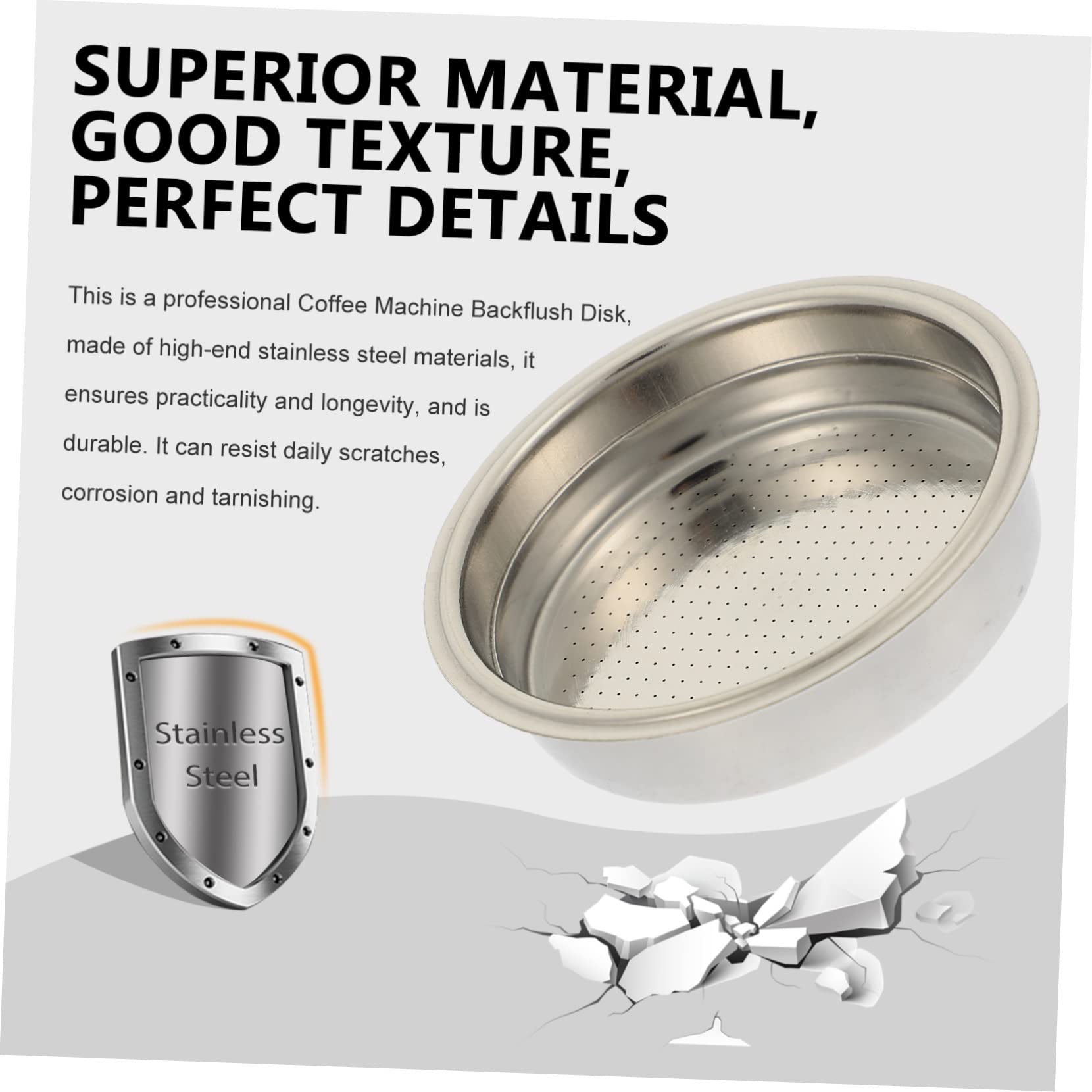 Housoutil 5 Filtros Para Cafetera Colador De Café Molido Cesta De Filtro De Acero Inoxidable Taza De Malla Fina Para Cafetera Espresso.