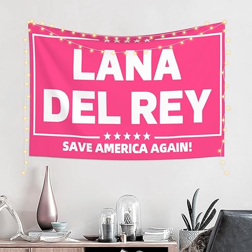 Miniatura 2 de Tapiz de lana con diseño de cantante estadounidense Dels Rays, telón de fondo para colgar en la pared, diseño de bandera estadounidense, tapiz