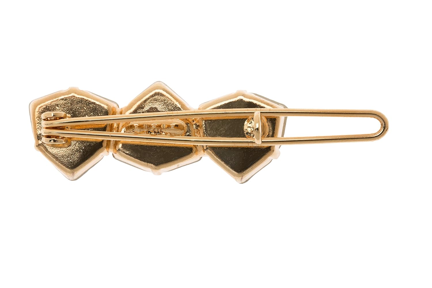 L. Erickson Triple Crystal Tige Boule Barrette - Vintage Rose/Gold