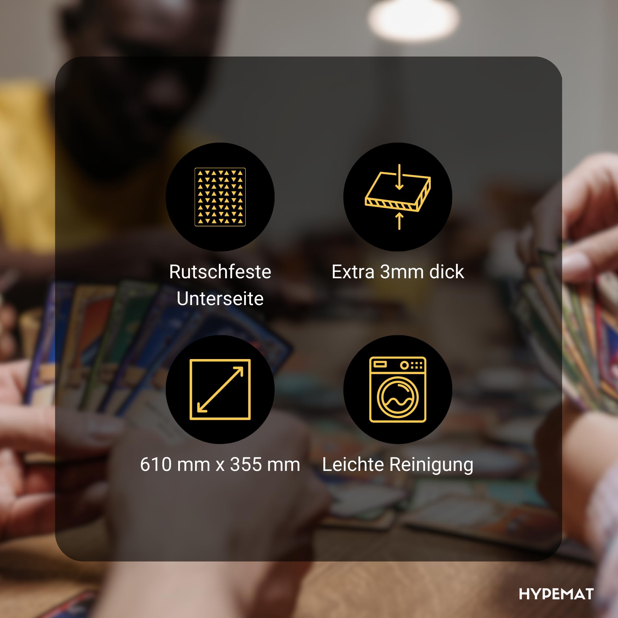 Playmat für MTG TCG – Spielmatte für 1 Spieler | Perfekt für Anfänger & Fortgeschrittene | Inkl. Gratis Tasche (Wizard) – rutschfest & Langlebig