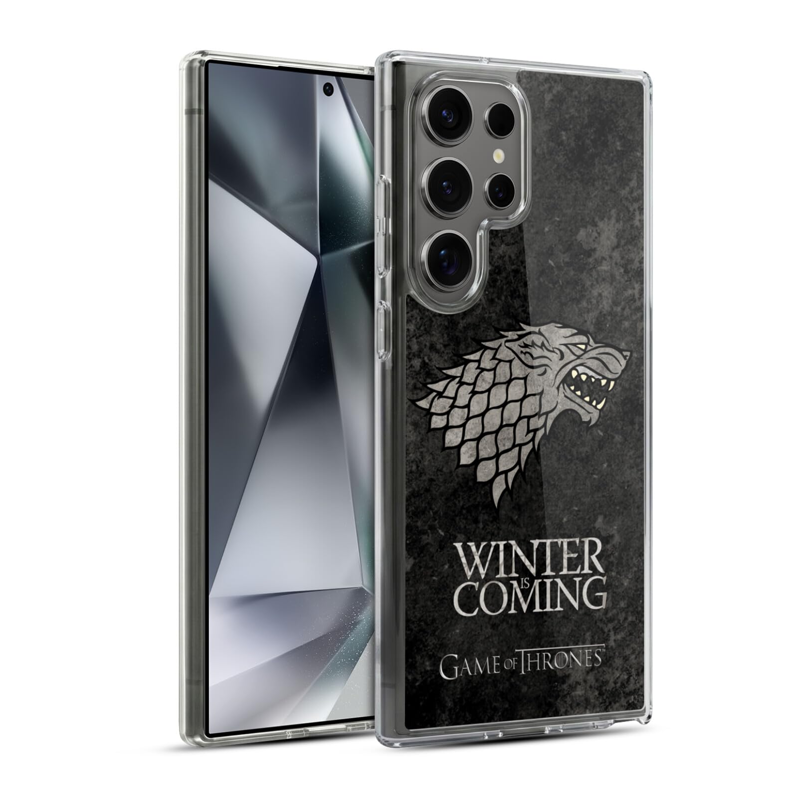 Head Case Designs Licenza Ufficiale HBO Game of Thrones Stark Sigilli Scuri Custodia in Gel [Protezione di Grado Militare] Compatibile con Samsung Galaxy S24 Ultra 5G E Compatibile con MagSafe