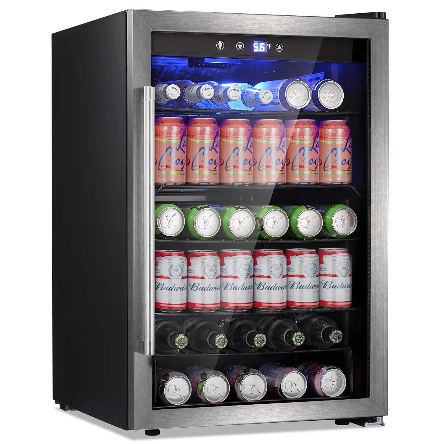 Antarctic Star Beverage 4.4cu.Ft Refrigerator Cooler -145 Can Mini Fridge Glass Door For Soda Beer Or Wine, Small Drink Dispenser, For Home Office Or Bar. on Fridge.com - View 1