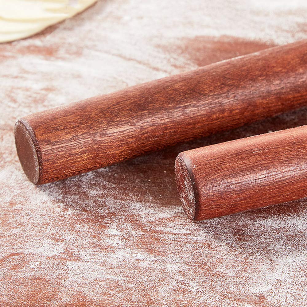Mattarello Premium in Legno massello - Superficie Liscia e Non Rivestita per Biscotti, Pasta, Pasticceria, Snack, Pizza - 9,84 pollici/15,74 Pollici