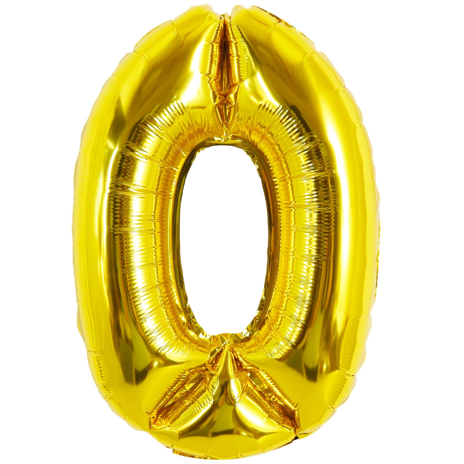 TONIFUL 16 Inch Gold Number 0 Balloon for Birthday Party Decorations