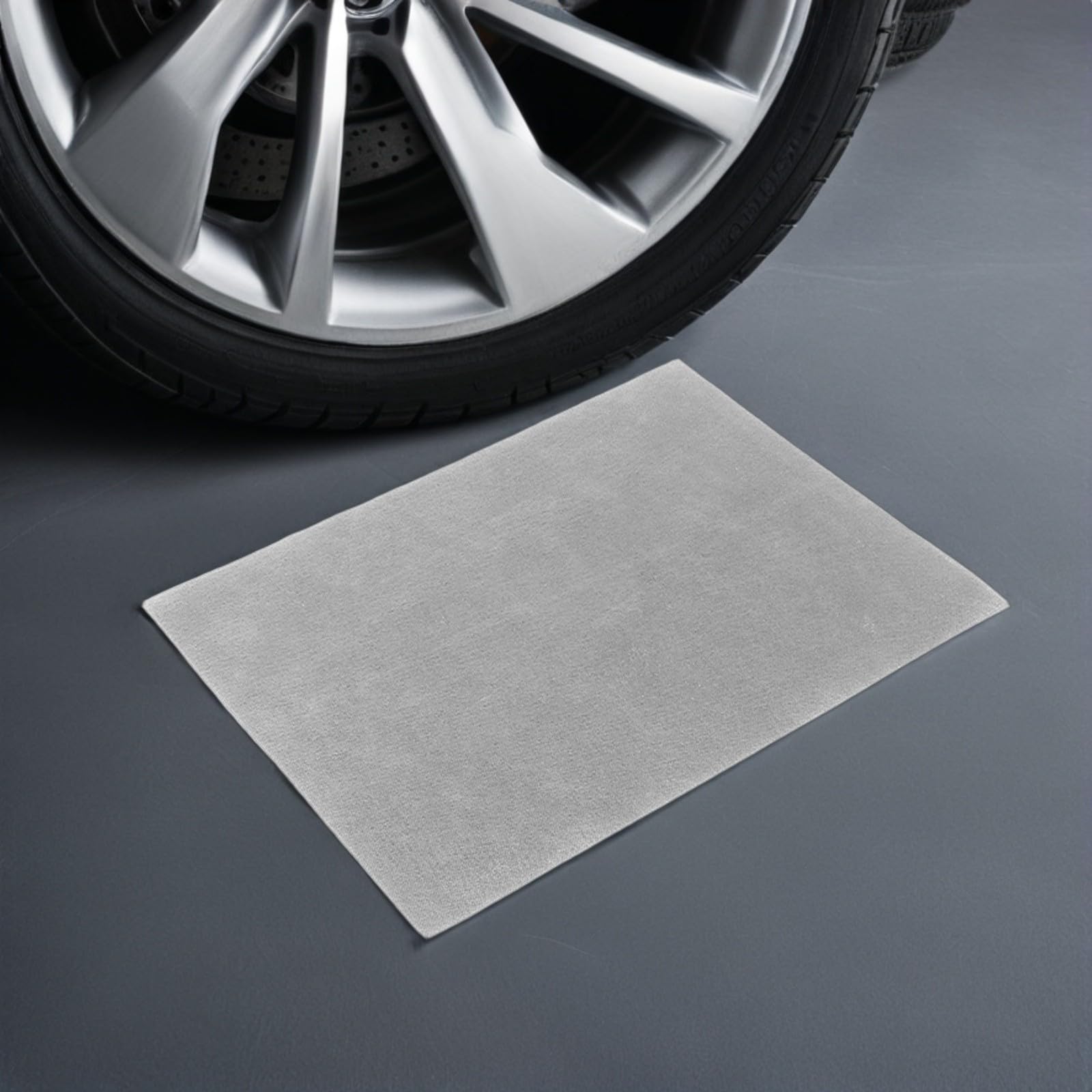 Healvian Tapis de Sol Voiture en Tissu Non Tissé Antidérapant Surface Capturant Les Débris, Adapté pour Voiture et SUV, pour L'entretien Automobile