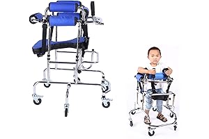Air Walker Six Wheels Anti-Tilt Disabled Children Cerebral Palsy Kids Walker Seat