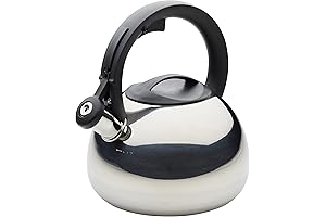Farberware Stainless Steel Egg-Shaped Whistling Tea Kettle