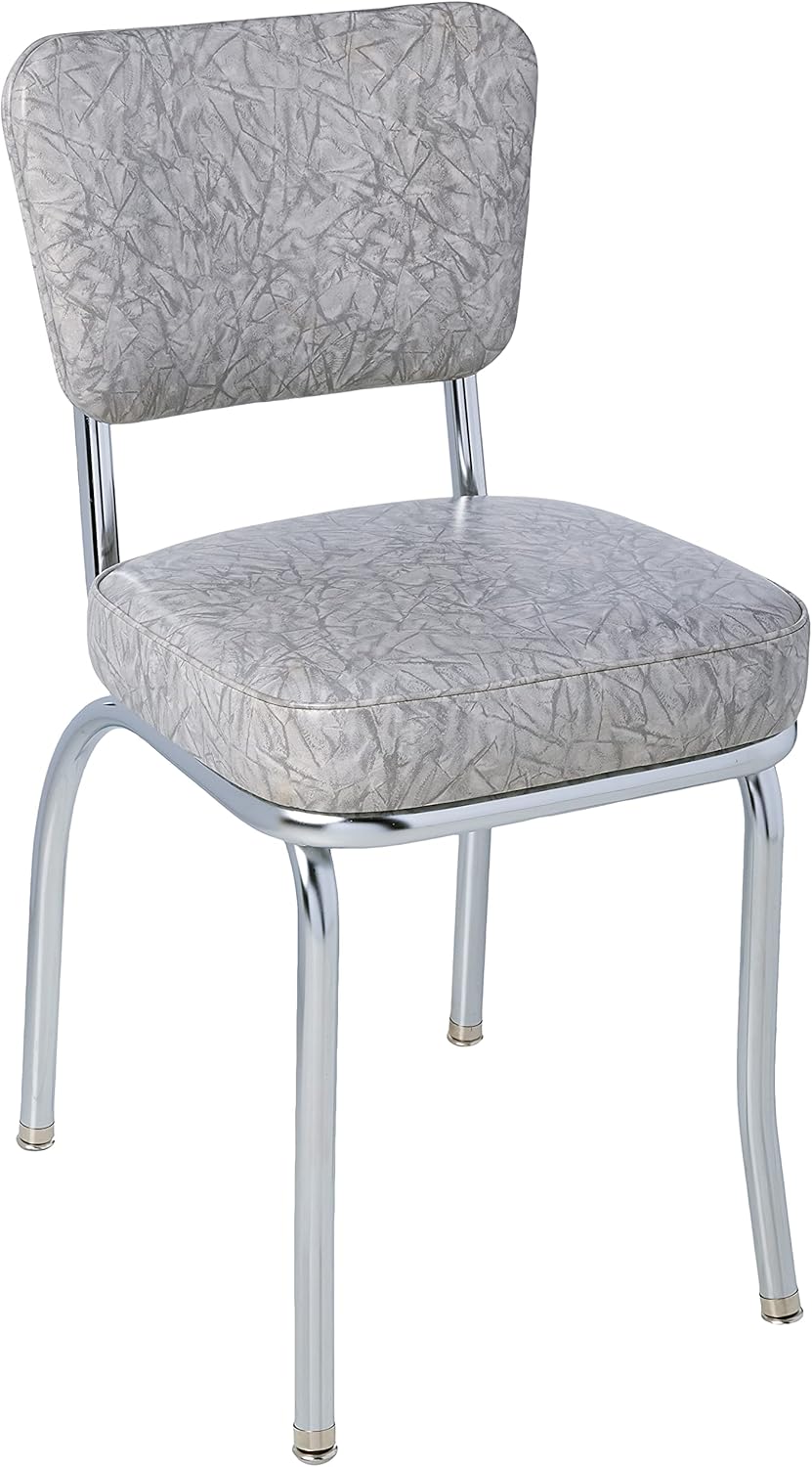 Richardson Seating Cracked Ice Retro Chrome Kitchen Chair
