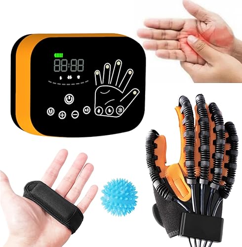 Miniatura 7 de Guantes de rehabilitación de función de mano de dedo, guantes de robot de entrenamiento de rehabilitación de hemiplejia para artritis accidente